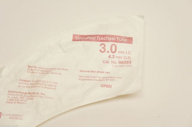 86223 ~ Mallinckrodt Uncuffed Trach Tube 3.5mm ID ~ Lot of 2